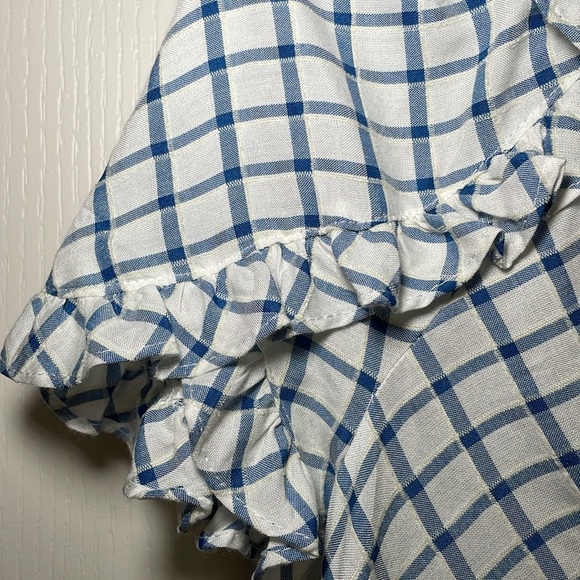 Max Studio white with blue print sz S - Picture 2 of 5